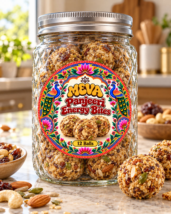MEVA Panjeeri Energy Bites jar, 12 bites